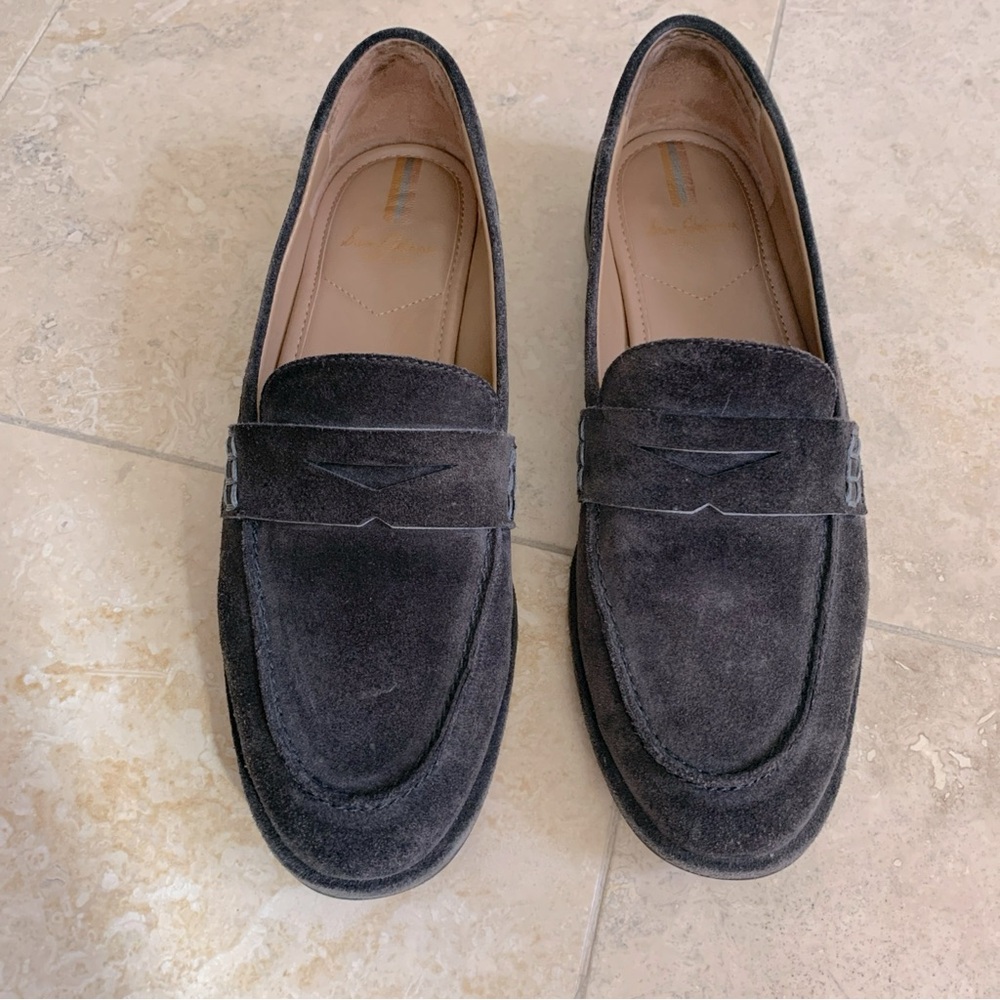 Sam Edelman Dark Gray Suede Loafers